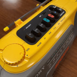 Radio Cassette Enregistreur Portatif Jaune SONY SPORTS RADIO CASSETTE CORDER CFM-104 Yellow