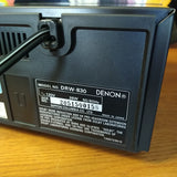 DENON DRW 830 Lecteur enregistreur cassette / Double Tape Player Recorder