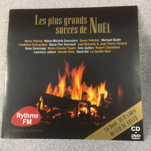 Les plus grands succès de Noël / Charlebois, Ferland, Beau Dommage, etc. - Artistes variés / Rythme FM - CD + DVD de feu de foyer (2006) Musique de Noël